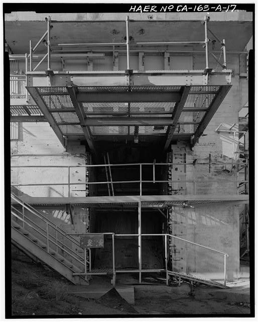 17. Credit BG. Detail of east side of Test Sand 'A' base,...
