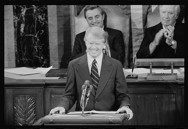 [President Jimmy Carter addresses a Joint Session of...