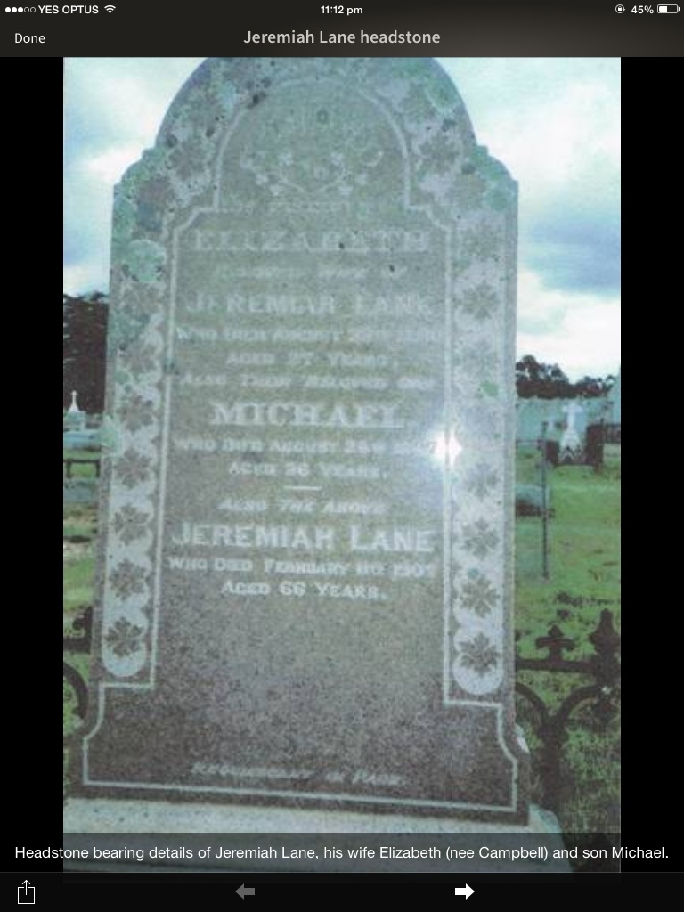 Jeremiah Lane gravesite
