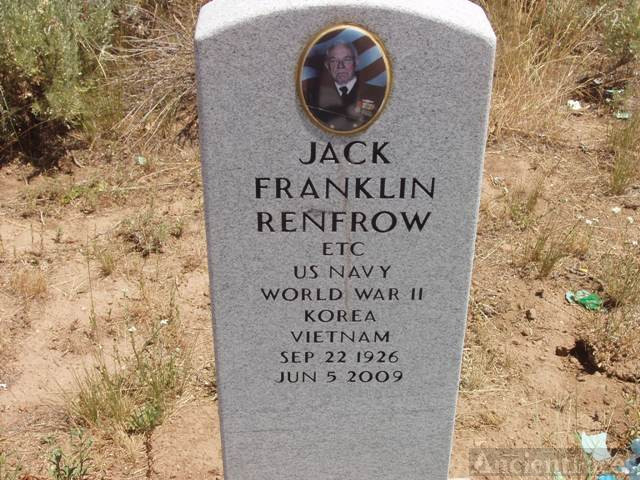 His grave in Idaho.
