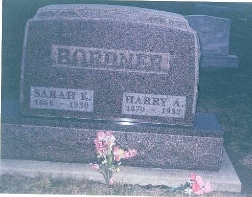 Harry and Sarah Bordner Tombstone