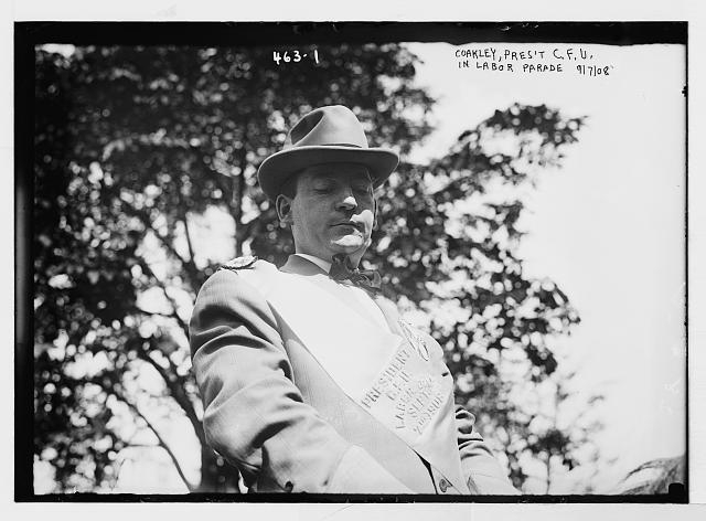 Labor Day Parade, Coakley, President of C.F.U., astride...
