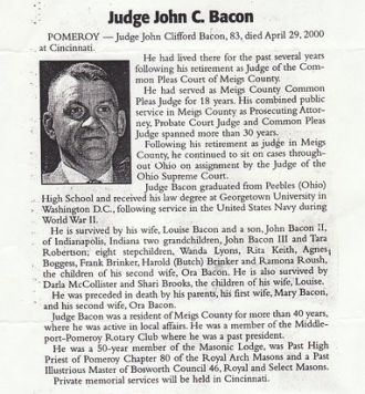 John C Bacon Obituary