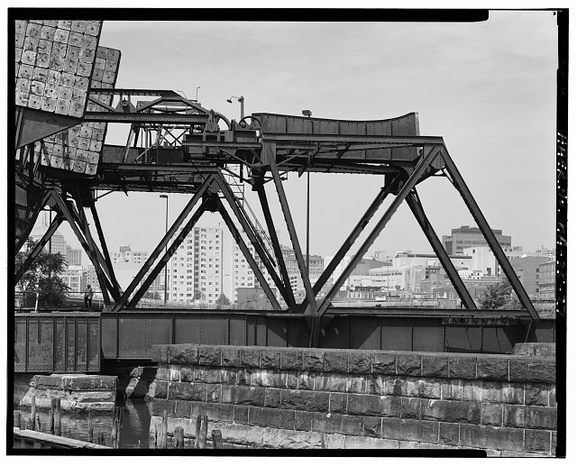General view of north segment of operating span showing...