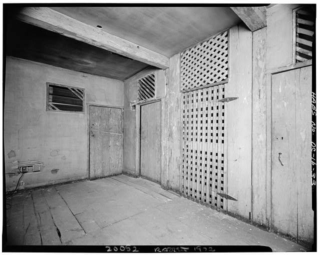 41. ATTIC, HALL, VIEW NORTHEAST TO DOORWAY (BEFORE...