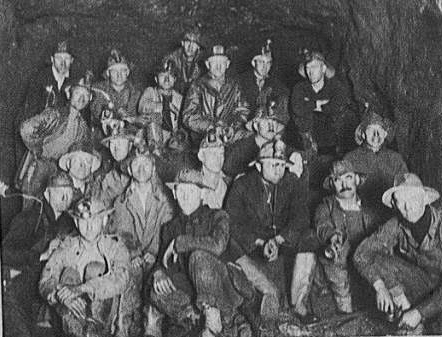 Group of miners underground