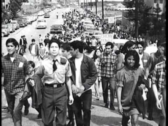 The East Los Angeles, California high school walkouts in 1968.