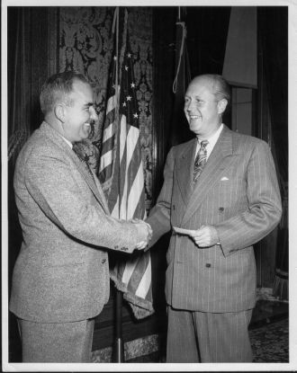 WA Governor Arthur B. Langlie w/Morgan E. Brassfield