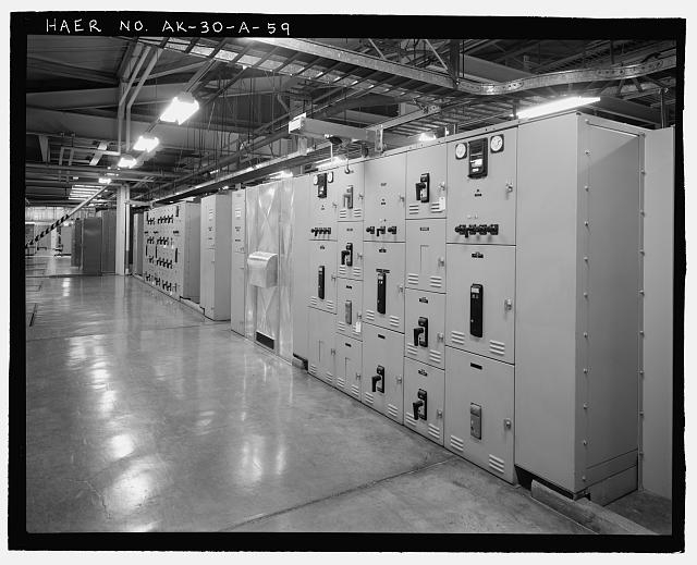 59. View of high voltage (4160 volts alternating current)...