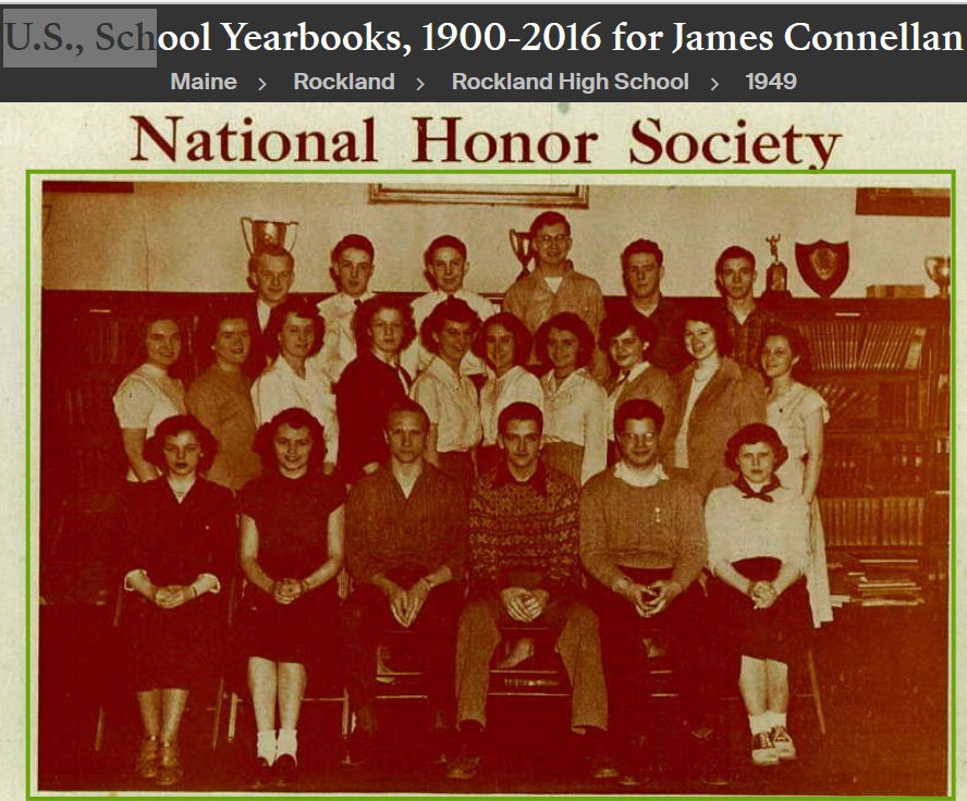 James Mcdevitt "Jimmy" Connellan--U.S., School Yearbooks, 1900-2016(1949)National Honor Society -a