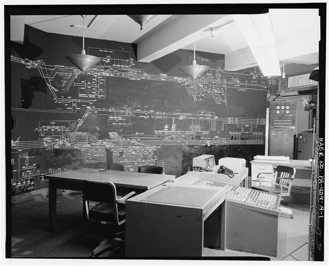 View northeast of model board representing northern...