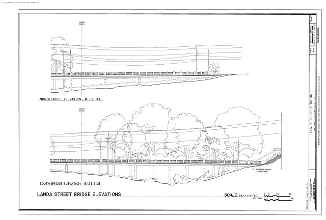 Landa Street Bridge Elevations - Landa Street Bridge,...