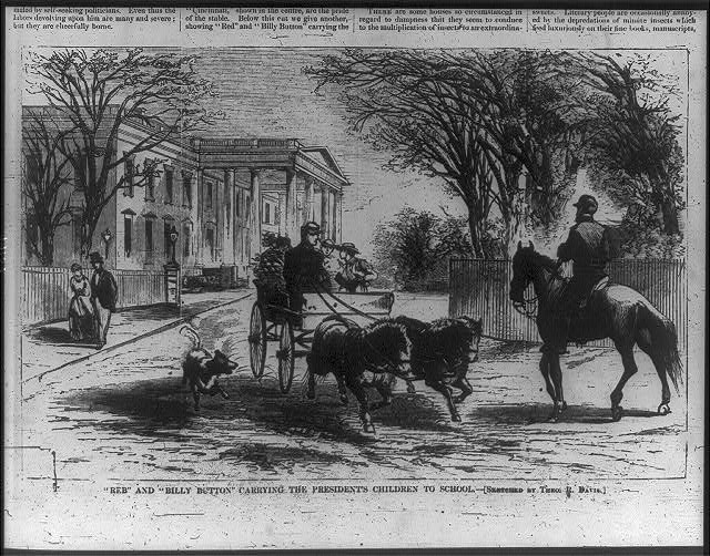 "Reb" and "Billy Button" carrying the president's...