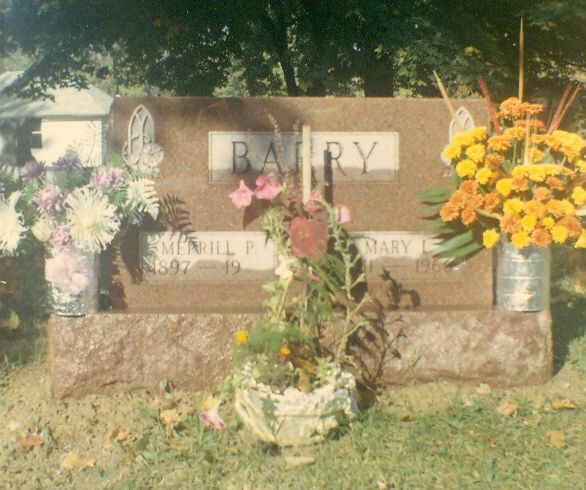Merrill Paul Barry & Mary Lovicy Sparks gravestone