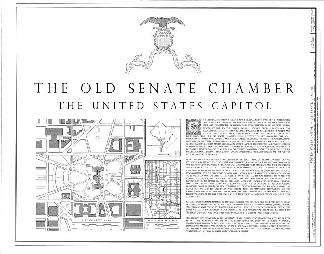 Site Plan & Map - U.S. Capitol, Old Senate Chamber,...
