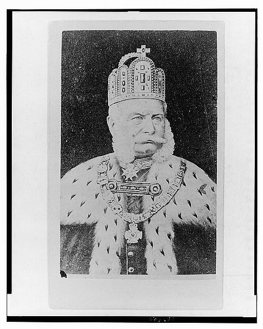 [Wilhelm I, Emperor of Germany, in regalia, half-length...