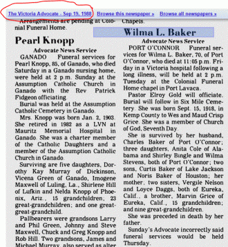 Wilma L Baker's Funeral Announcement