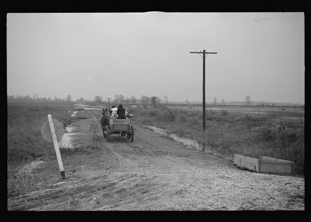 Family on the move during the flood of 1937, Ridgeley,...