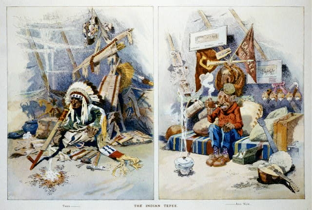 The Indian tepee. Then and now