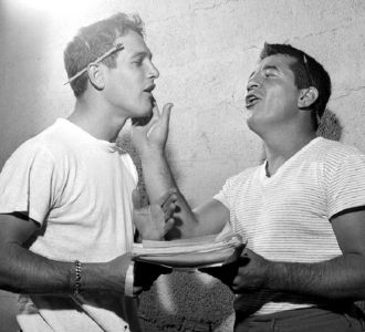 Rocky Graziano and Paul Newman