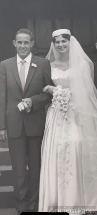 Shirley (Mackey) Adams wedding day