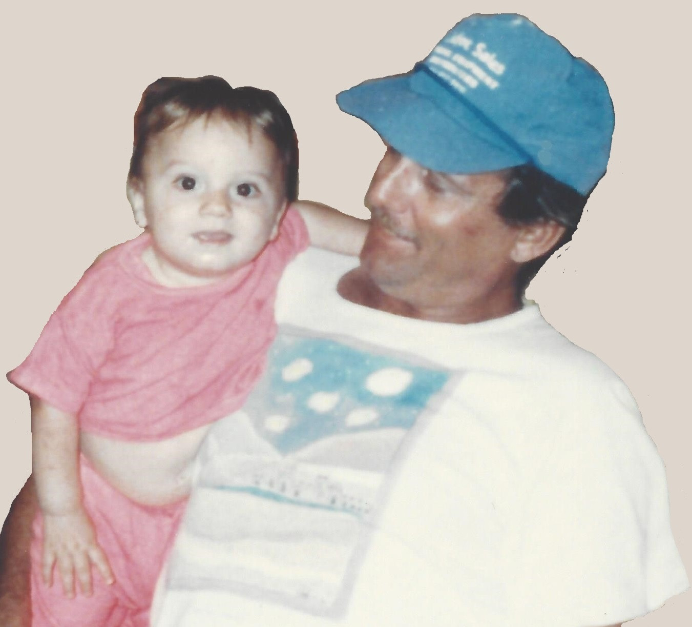 Gregory Mark Demott with his Dad as a baby