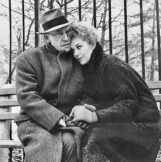 Fredric March and Kim Novak