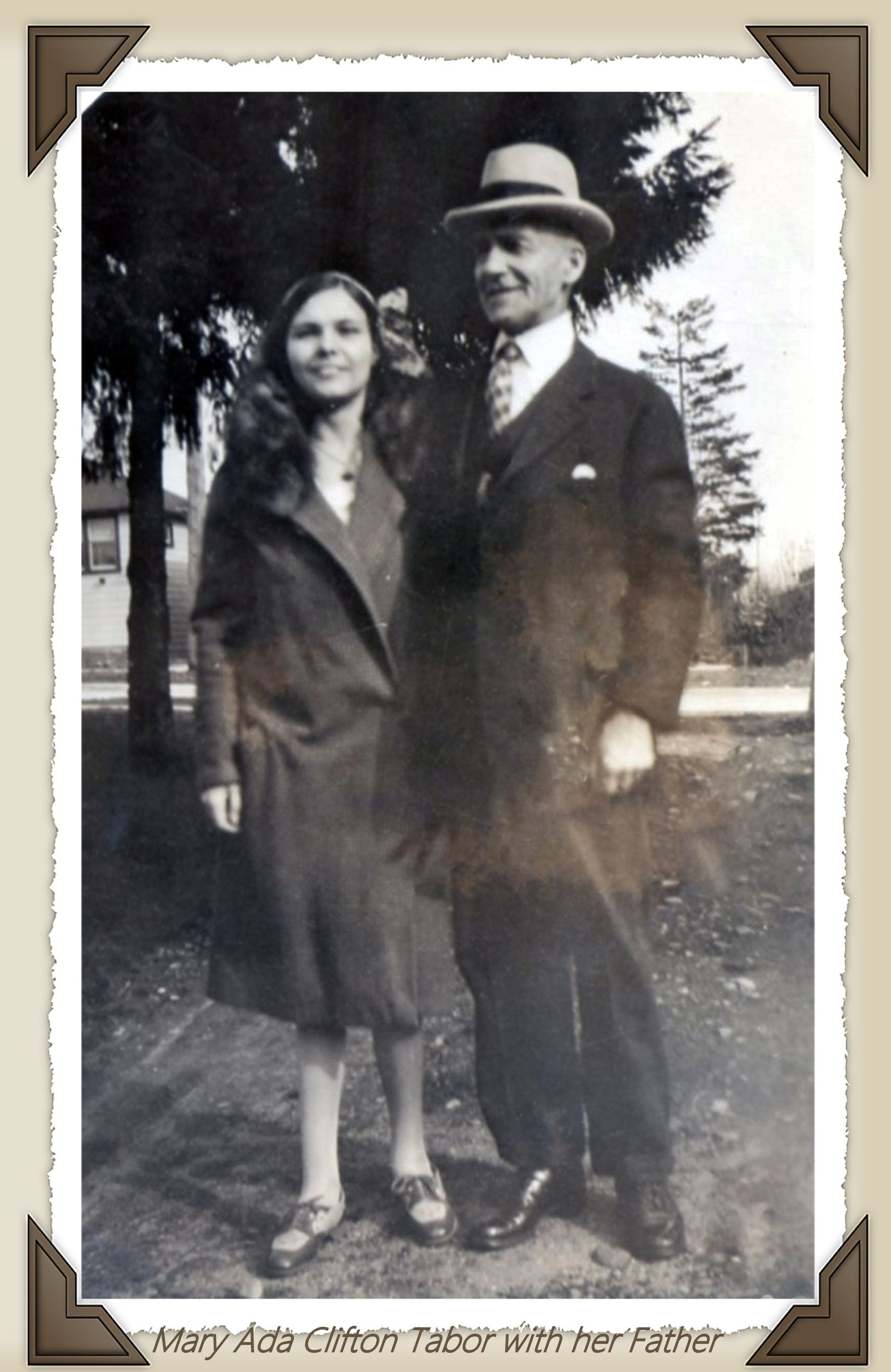 Arthur Clifton Tabor with his daughter Mary Ada Clifton Tabor (later she married John Charles Hiscock)