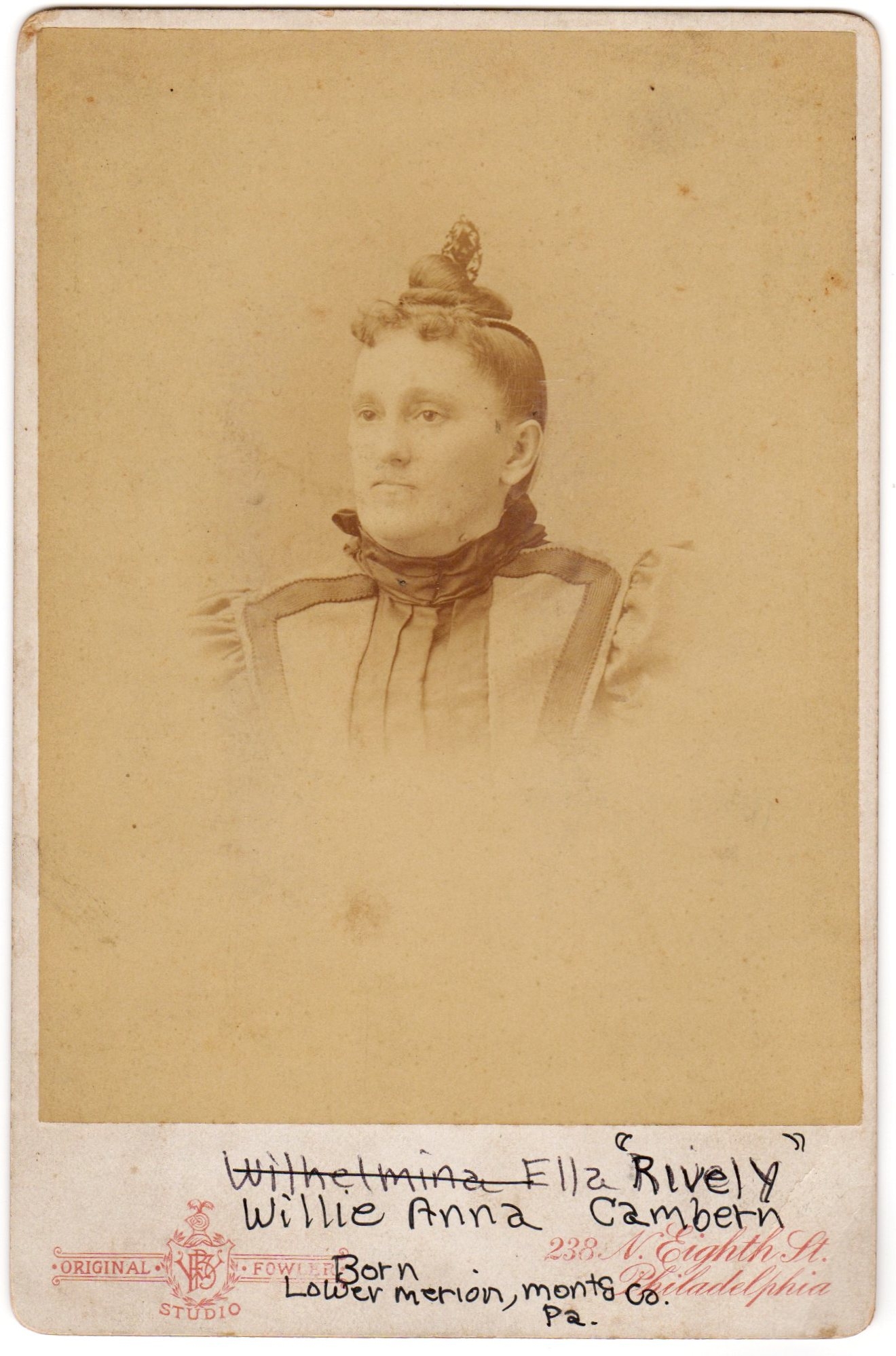 Mrs Willie Anna (Cambern) Rively