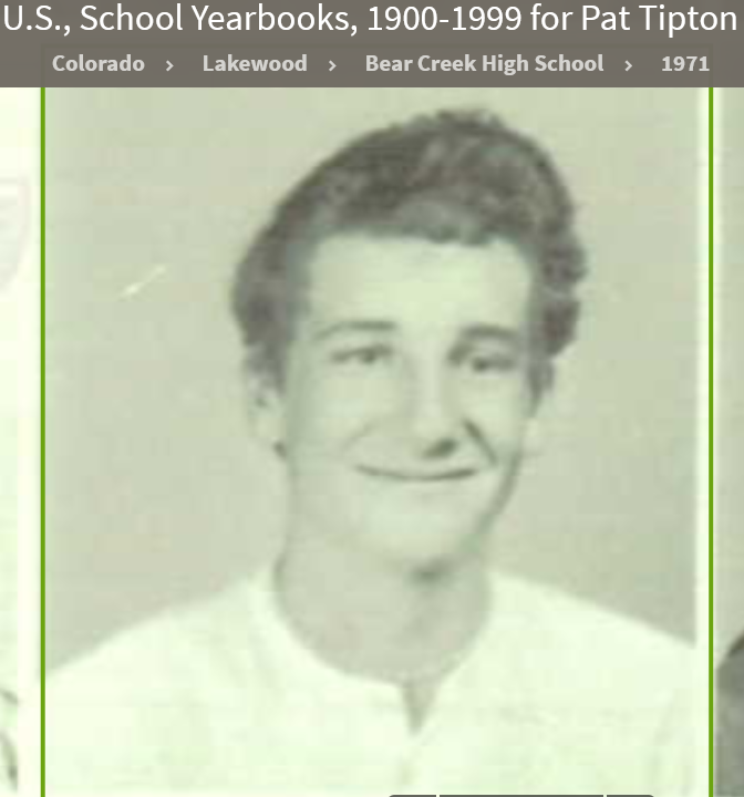 Patrick Alan Tipton--U.S., School Yearbooks, 1900-1999(1971)