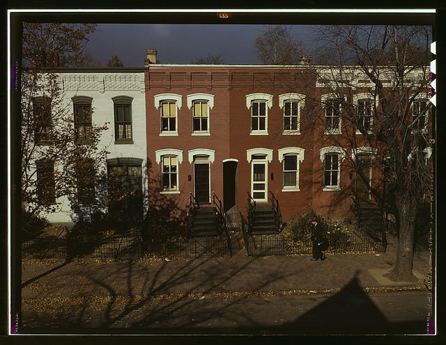 [Row houses, corner of N and Union Streets S.W.,...