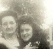 Della Dyer with daughter Lucille -faces
