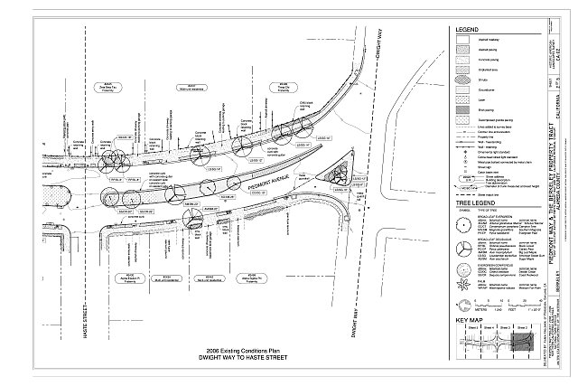 2006 Existing Conditions Plan, Dwight Way to Haste Street...