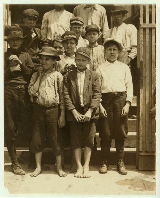 Group of workers in a Ga. hosiery mill. Location: Georgia.