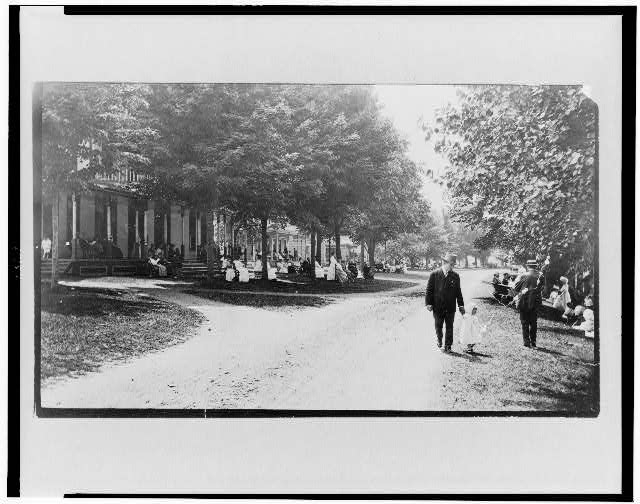 [People socializing at Bemus Point, Chautauqua, New York]
