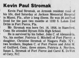Kevin Stromak Obituary