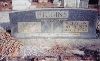 Lula C.  &  W. Clayton Higgins Headstone