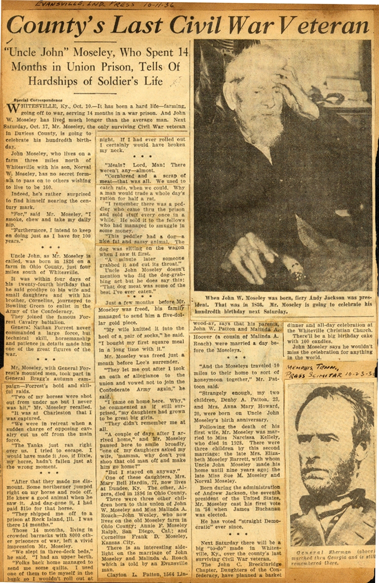 John Wesley Moseley Jr , Kentucky 1936 article