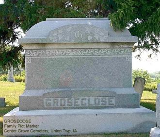 Groseclose Family Plot Stone*: Story Co., Iowa