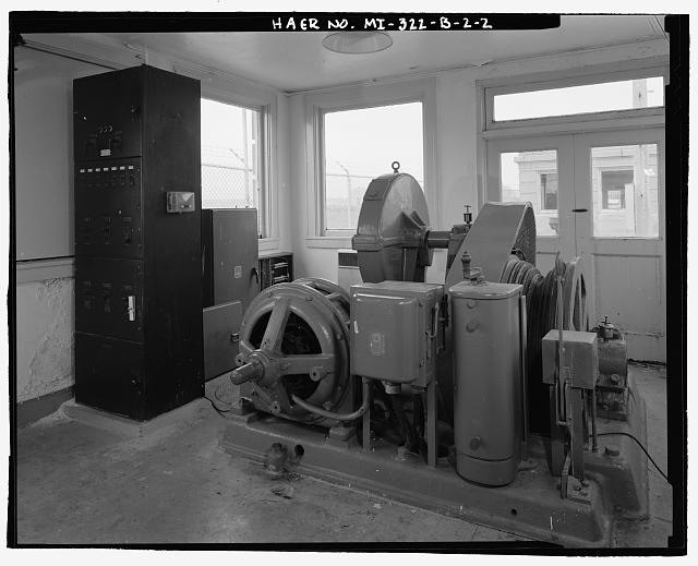 View to east northeast. Gate-related winding machinery -...