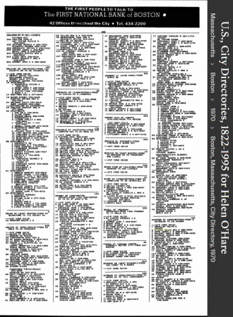 Helen "Nellie" (Supple) Hehir --U.S., City Directories, 1822-1995(1970)