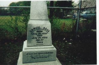 Close Up Of The Tombstone of Sam Bass, Outlaw