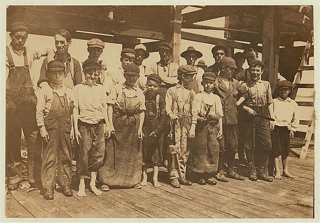 Group of cutters, all of them working, factory #2. One of...