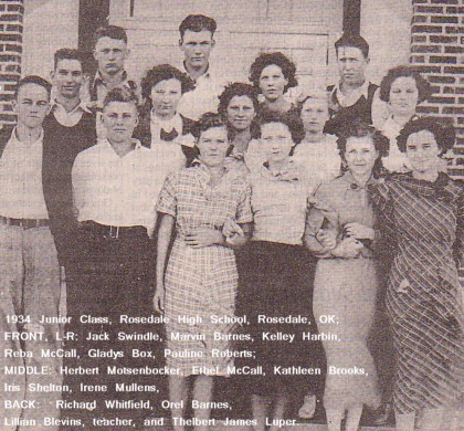 1934 Jr. Class, Rosedale, OK
