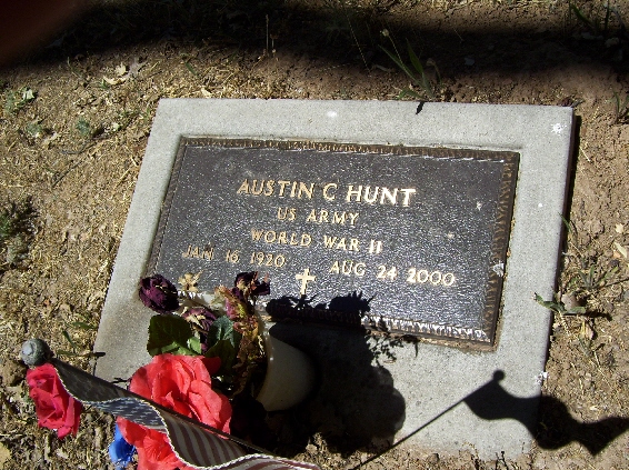 Austin Cluff Hunt Headstone