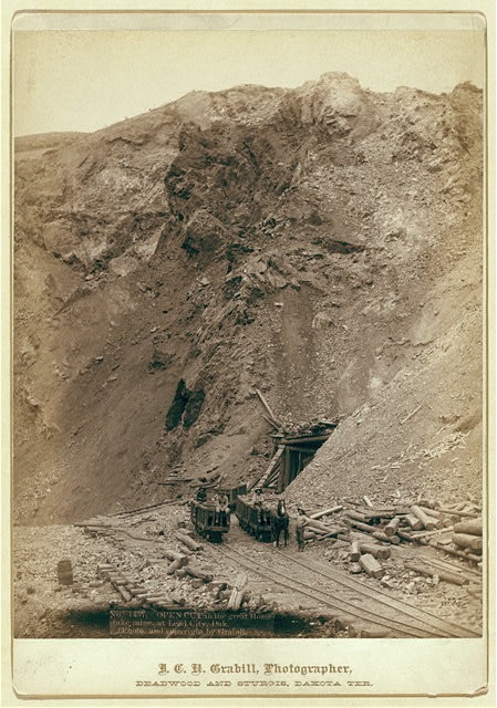 Open cut in the great Homestake mine, at Lead City, Dak.