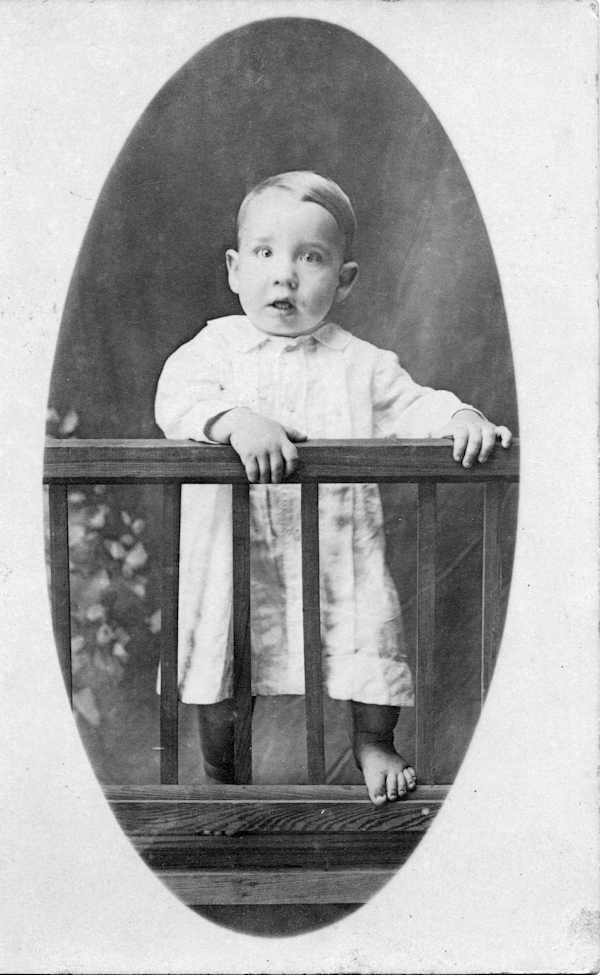 Surprised baby boy