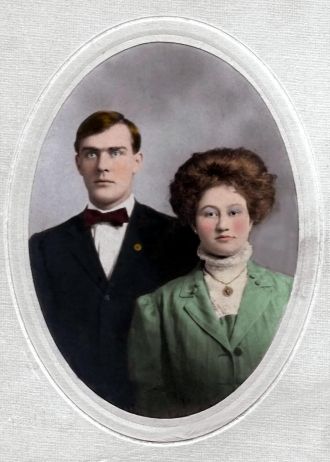 Blanche Molher and husband Harry on their wedding day