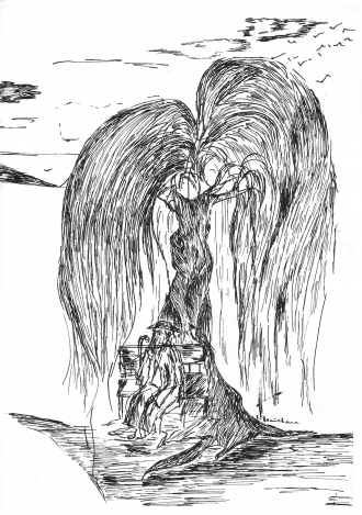 Illustration by Edda Beauchesne when she was in Bay Ridge High School.