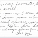 Back of letter Elsie B Sylvers writes a note to her son Michael 